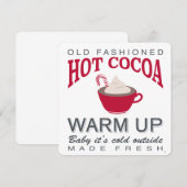 Invitation cacao chaud de maison de ferme de fêtes (Devant / Derrière)