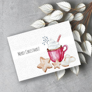 Invitation Cacao Chaud De Noël Et Cookies Aquarelle