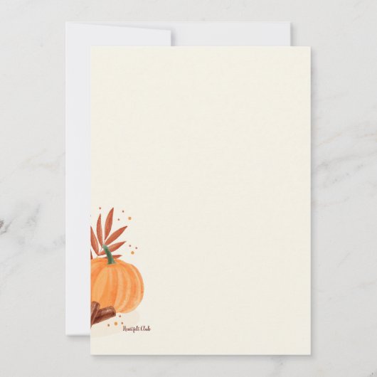 Invitation Cacao d'automne (Dos)