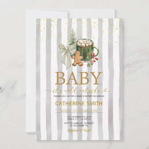 Invitation Cacao d'hiver confortable Baby Shower