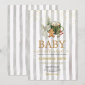 Invitation Cacao d'hiver confortable Baby Shower (Devant / Derrière)