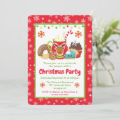 Invitation Cacao et biscuits de fêtes Traités de Noël (Debout devant)
