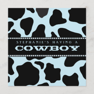 Invitation Cacher la vache Imprimer Cowboy Baby shower Invita