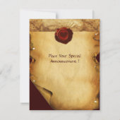 INVITATION CACHET DE CIRE PARCHEMIN À MONOGRAMME ANGEL HEART (Dos)