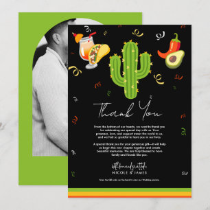 Invitation Cactus à cœur jaune Fiesta Amour Merci