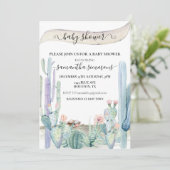 Invitation Cactus Aquarelle Désert Sud-Ouest (Debout devant)