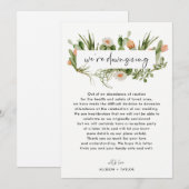 Invitation Cactus Aquarelle Mise à Jour De Mariage Réduction  (Devant / Derrière)