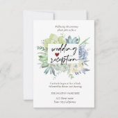 Invitation Cactus aquarelle, points de succulentes Réception (Devant)