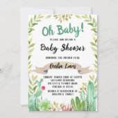 Invitation Cactus Baby Shower (Devant)