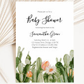 Invitation Cactus Baby Shower