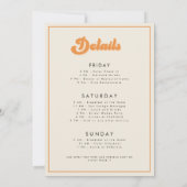 Invitation Cactus Boho Desert Retro les années 70 Bachelorett (Dos)