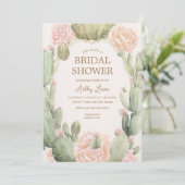 Invitation Cactus Boho Fleur du désert Enterrement de vie de  (Debout devant)