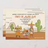 Invitation Cactus Cinco De Mayo (Devant / Derrière)