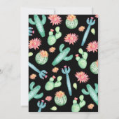 Invitation Cactus colorés Tacos & Tequila fête d'anniversaire (Dos)