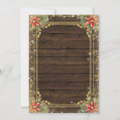 Invitation Cactus cowboy Ouest Fête de Noël Florale Rouge (Dos)