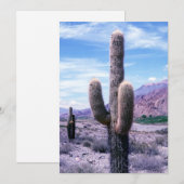 Invitation Cactus dans la province de Jujuy - Nord de l'Argen (Devant / Derrière)