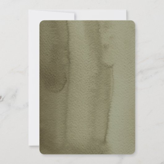 Invitation Cactus d'aquarelle verte moderne (Dos)