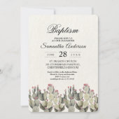 Invitation Cactus d'aquarelle verte moderne (Devant)