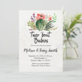 Invitation Cactus de baby shower d'ed de Co (Debout devant)