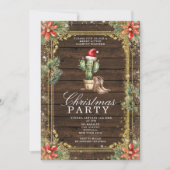 Invitation Cactus de Noël de Cowboy de l'Ouest (Devant)