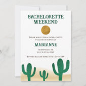 Invitation Cactus Desert Destination Bachelorette Week-end (Devant)