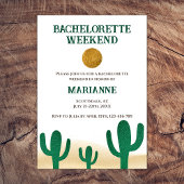 Invitation Cactus Desert Destination Bachelorette Week-end