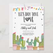 Invitation Cactus d'invitation de douche de couples de fiesta (Devant)