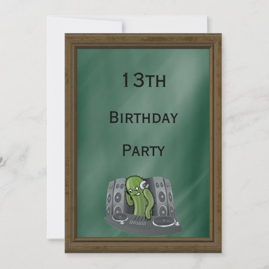 Invitation Cactus DJ 13e anniversaire (Devant)