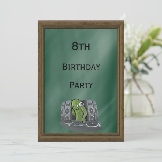 Invitation Cactus DJ 8e anniversaire (Debout devant)