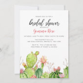 Invitation Cactus, douche nuptiale de fiesta (Devant)
