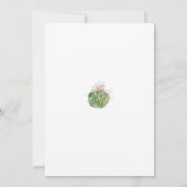 Invitation Cactus, douche nuptiale de fiesta (Dos)