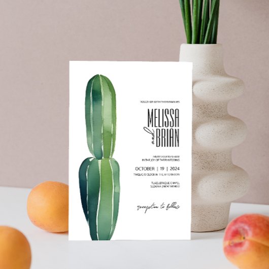 Invitation Cactus Dream ・ Modern Desert Chic ・ Botanical Boho