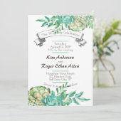 Invitation Cactus du désert Mariage floral Succulent invite (Debout devant)