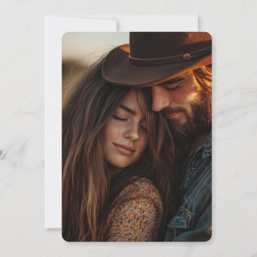 Invitation Cactus du désert Monogramme de l'ouest Enregistrer (Dos)