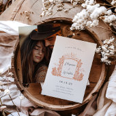 Invitation Cactus du désert Monogramme de l'ouest Enregistrer