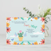 Invitation Cactus en fleurs Cinco de Mayo  (Debout devant)