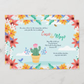 Invitation Cactus en fleurs Cinco de Mayo  (Devant / Derrière)