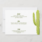 Invitation Cactus et Papel Picado Garland Texas Famille Réuni (Dos)