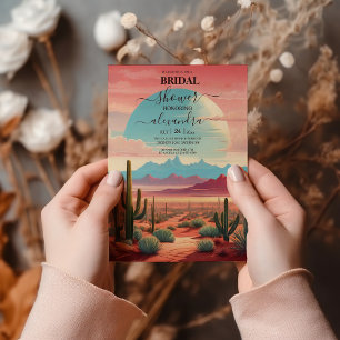 Invitation Cactus et Plantes Grasses de Désert : Baby Shower 