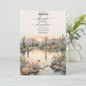 Invitation Cactus et Succulentes Aquarelle pour une Baby Show (Debout devant)