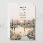 Invitation Cactus et Succulentes Aquarelle pour une Fête de M (Devant)