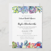 Invitation Cactus et succulents Douche nuptiale virtuelle (Devant)