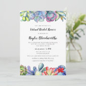 Invitation Cactus et succulents Douche nuptiale virtuelle (Debout devant)