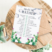 Invitation Cactus Fête des mariées Voudrait-Elle Plutôt Game