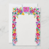 Invitation Cactus Fleur mexicaine 1er anniversaire Fiesta (Dos)