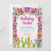 Cactus Fleur mexicaine 1er anniversaire Fiesta