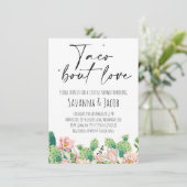 Invitation Cactus Fleurissant Taco 'bout Love Couple Shower (Debout devant)