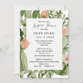 Invitation Cactus Floral Desert Mariage Lingerie Douche (Devant)
