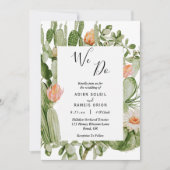 Invitation Cactus Floral Désert Nous faisons Mariage (Devant)