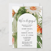 Invitation Cactus Floral Desert Nous sommes engagés (Devant)